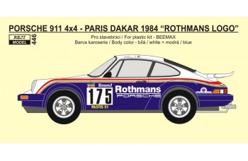 Decal – Porsche 911 4x4 - Paris - Dakar 1984 - Rothmans logos and next correct 1/24